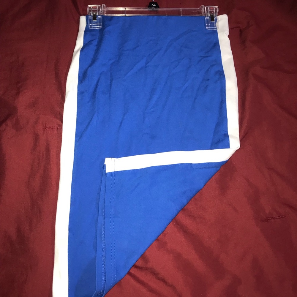 Blue & White Midi Skirt.